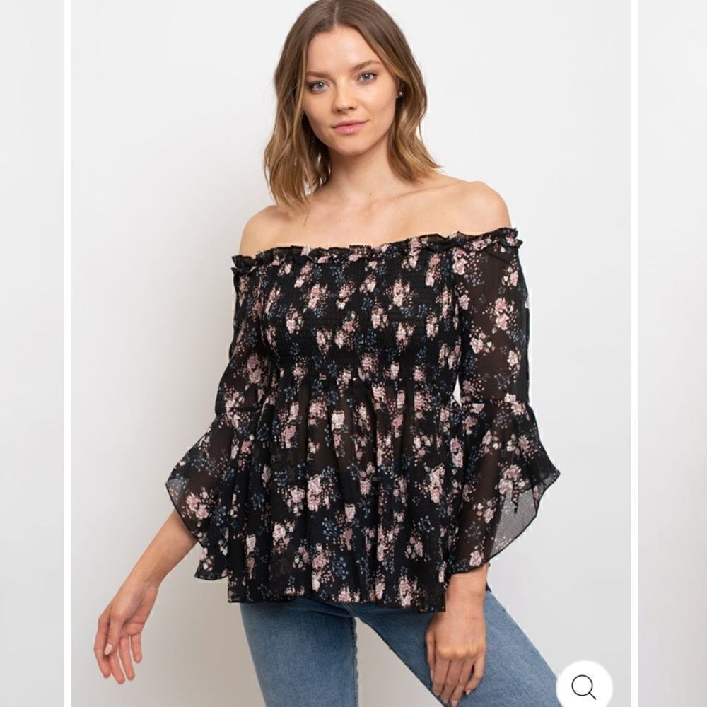 Smocked Off The Shoulder Top